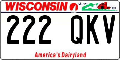 WI license plate 222QKV