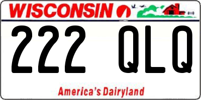 WI license plate 222QLQ