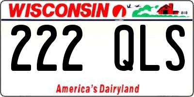 WI license plate 222QLS