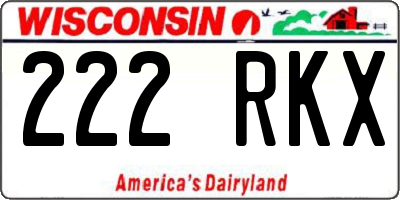 WI license plate 222RKX