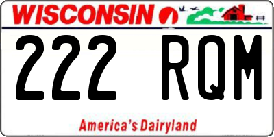 WI license plate 222RQM