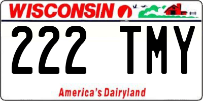 WI license plate 222TMY
