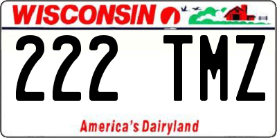 WI license plate 222TMZ