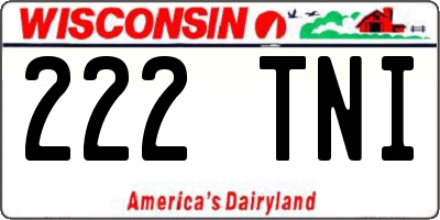 WI license plate 222TNI