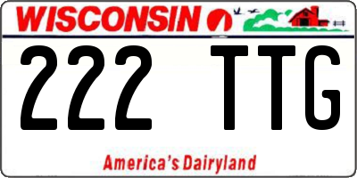 WI license plate 222TTG