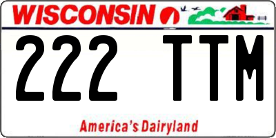 WI license plate 222TTM