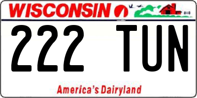 WI license plate 222TUN