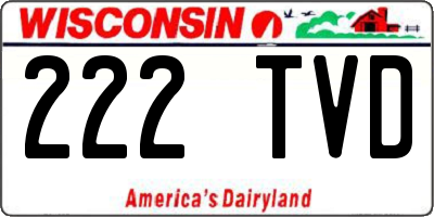 WI license plate 222TVD