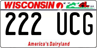 WI license plate 222UCG