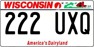 WI license plate 222UXQ