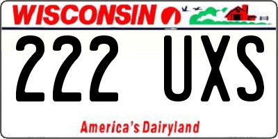 WI license plate 222UXS