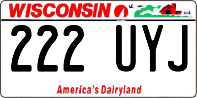 WI license plate 222UYJ