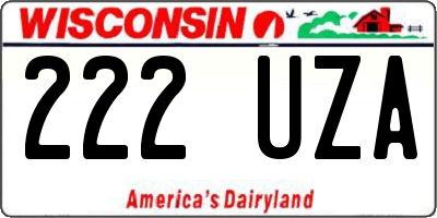 WI license plate 222UZA