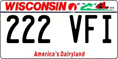 WI license plate 222VFI