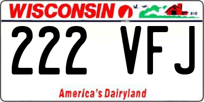 WI license plate 222VFJ