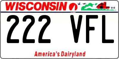 WI license plate 222VFL