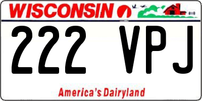 WI license plate 222VPJ