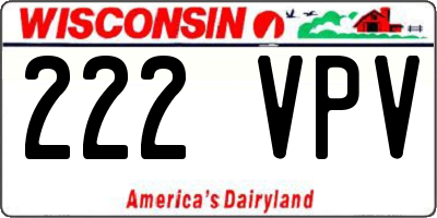 WI license plate 222VPV