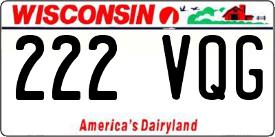 WI license plate 222VQG