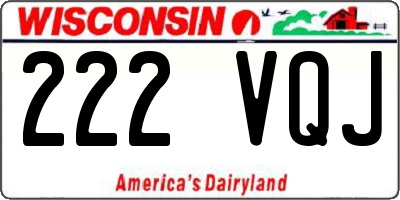 WI license plate 222VQJ