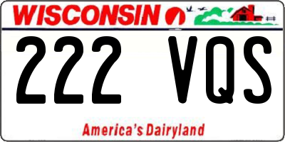 WI license plate 222VQS