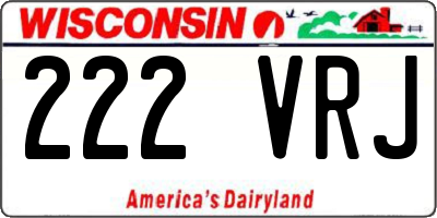 WI license plate 222VRJ