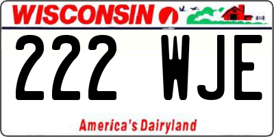 WI license plate 222WJE