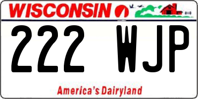 WI license plate 222WJP
