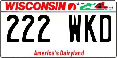 WI license plate 222WKD