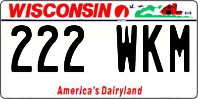 WI license plate 222WKM