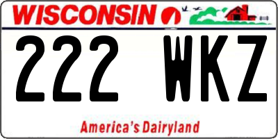 WI license plate 222WKZ