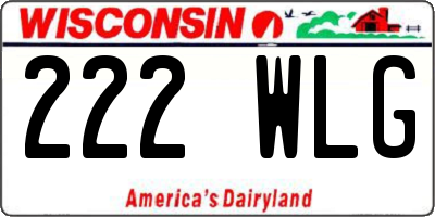 WI license plate 222WLG