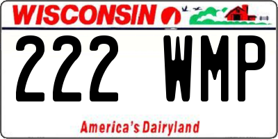 WI license plate 222WMP
