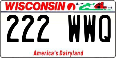 WI license plate 222WWQ