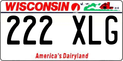 WI license plate 222XLG