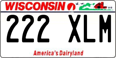 WI license plate 222XLM