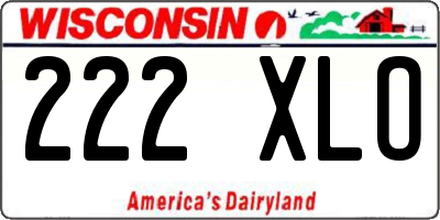 WI license plate 222XLO