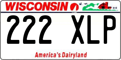 WI license plate 222XLP