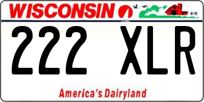 WI license plate 222XLR