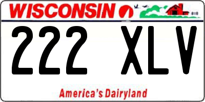 WI license plate 222XLV