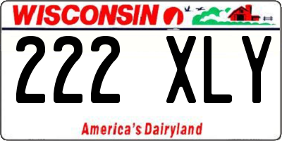 WI license plate 222XLY