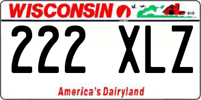 WI license plate 222XLZ