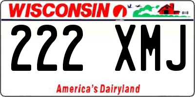 WI license plate 222XMJ