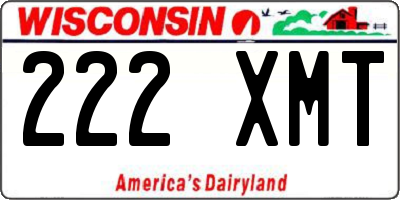 WI license plate 222XMT