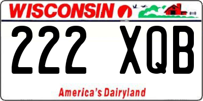 WI license plate 222XQB