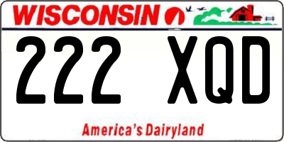 WI license plate 222XQD