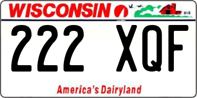 WI license plate 222XQF