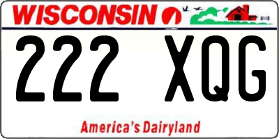 WI license plate 222XQG