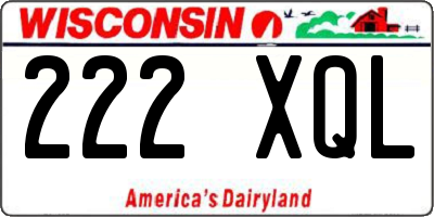 WI license plate 222XQL