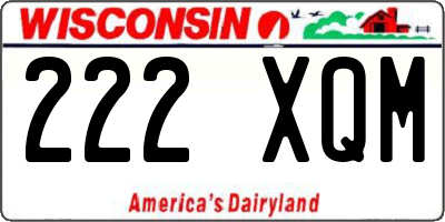 WI license plate 222XQM